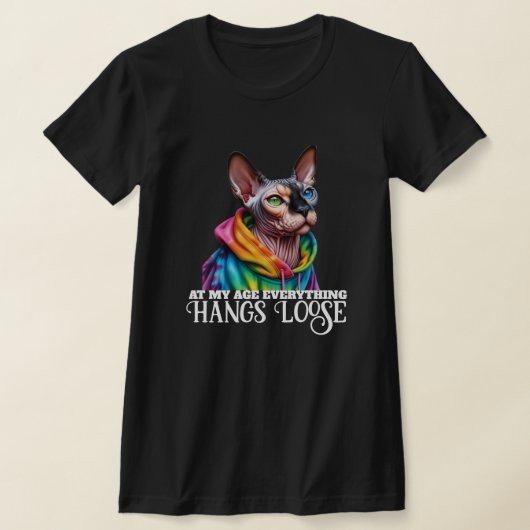 T-shirt Sphynx Chat Hang Loose Anniversaire (Poser)