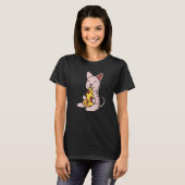 T-shirt Sphynx Chat Manger Pizza Pet (Devant entier)