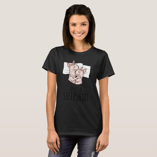T-shirt Sphynx Chat sans cheveux Chat Sphinx Official Slee (Devant entier)