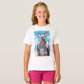 T-shirt Sphynx chat. touriste. (Devant entier)