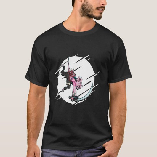 T-shirt Sphynx Chat Warrior Samurai (Devant)