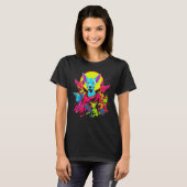 T-shirt Sphynx Hairless Cat Abstract Art (Devant entier)
