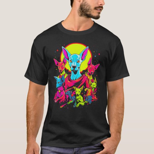 T-shirt Sphynx Hairless Cat Abstract Art (Devant)
