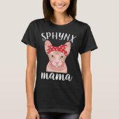 T-shirt Sphynx Mama sans cheveux Chat Mère Femmes (Devant)