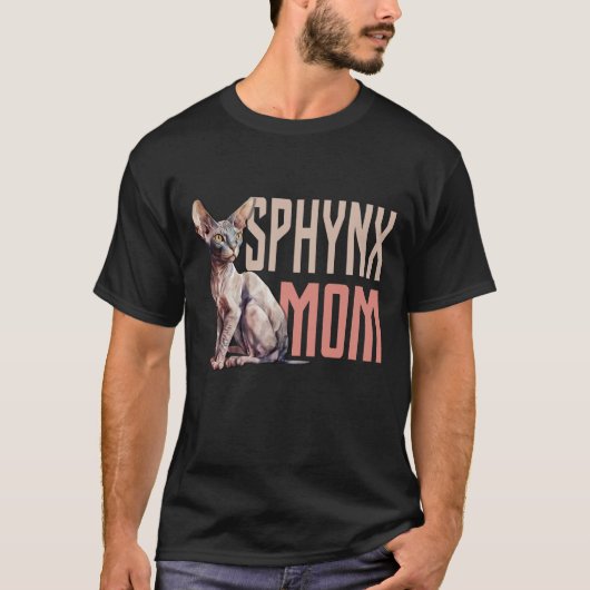 T-shirt Sphynx Maman Chat Sphinx Chat sans cheveux Proprié (Devant)