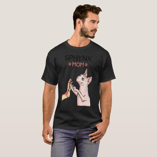 T-shirt Sphynx Maman Chat Sphinx Chat sans cheveux Proprié (Devant entier)