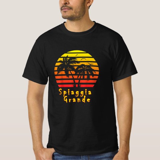 T-shirt Spiaggia Grande plage positano coucher de soleil v (Devant)