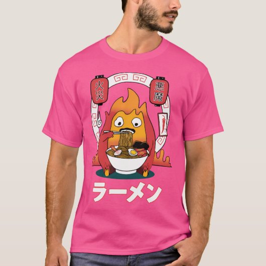 T-shirt Spicy Calcifer Studio Ghibli (Devant)