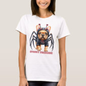 T-shirt Spider Costume Frenchie Pup Halloween (Devant)