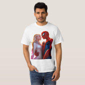 T-shirt Spider-Man et Spider-Gwen (Devant entier)