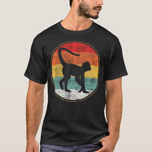 T-shirt Spider Monkey Retro Vintage (Devant)