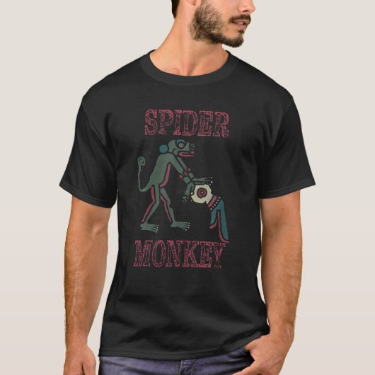 T-shirt Spider Monkey Tee Creative Aztec Design pour IUCN (Devant)