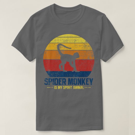 T-shirt Spider Monkey Vintage (Design devant)
