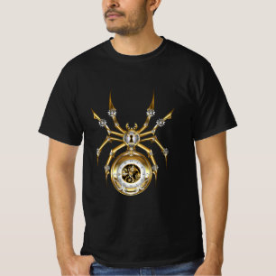 T-shirt Spider Steampunk sur Arrière - plan pourpre