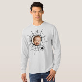 T-shirt Spider web spiderweb éffrayant fun photo personnal (Devant entier)
