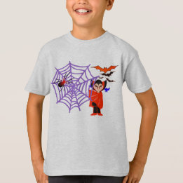 T-shirt Spider Webs drôle Enfants Halloween Dracula
