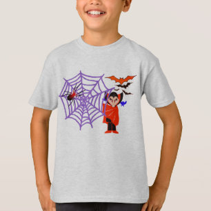 T-shirt Spider Webs drôle Enfants Halloween Dracula
