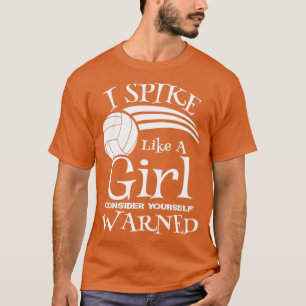 T-shirt Spike Like A Girl Volleyball Cadeau Imprimer Volle