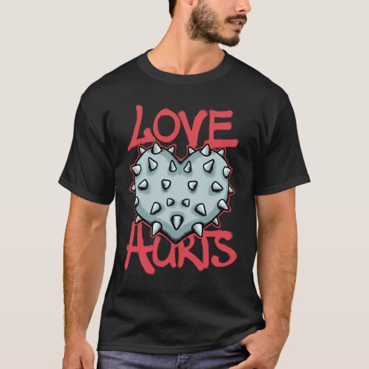 T-shirt Spiked Heart streetwear (Devant)