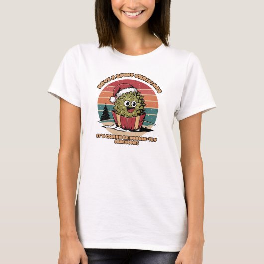 T-shirt Spiky Durian Christmas Fun (Devant)