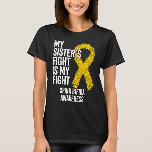 T-shirt Spina Bifida Le combat de ma soeur est mon combat (Devant)