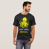T-shirt Spina Bifida Sensibilisation Octopus Support Jaune (Devant entier)