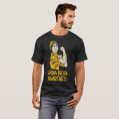 T-shirt Spina Bifida Split Spine Reconnaissance avec Ribb (Devant entier)