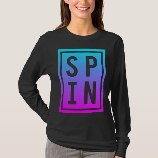 T-shirt Spinning Class Saying Spin Workout Exercise Bike F (Devant)