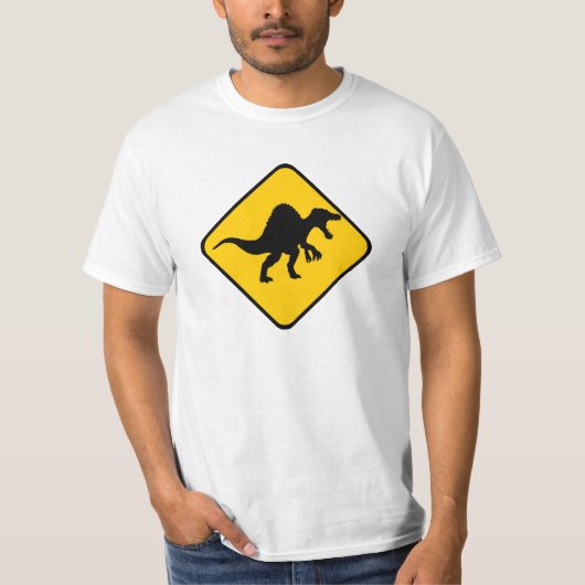 T-shirt Spinosaurus de avertissement (Devant)