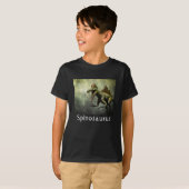T-shirt Spinosaurus Dinosaur dans la forêt primaire (Devant entier)