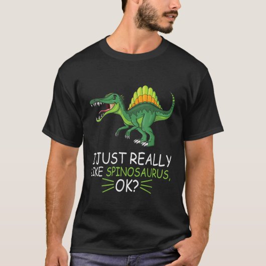T-shirt Spinosaurus Dinosaure Lover J'Aime Vraiment Spin (Devant)
