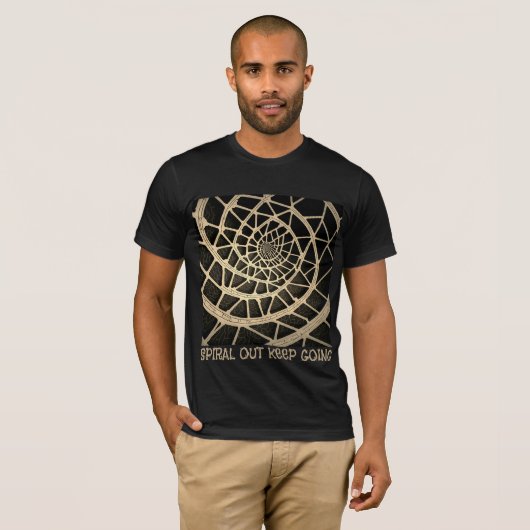 T-shirt Spiral Out Continuez - Art & Musique Fusion Tee (Devant entier)