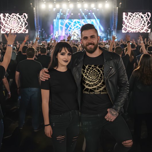 T-shirt Spiral Out Continuez - Art & Musique Fusion Tee