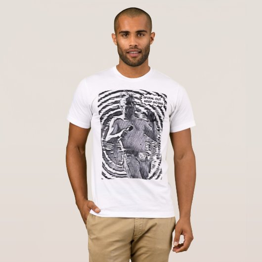 T-shirt Spiral Out Keep Going - Retro Rock Comic Maynard (Devant entier)