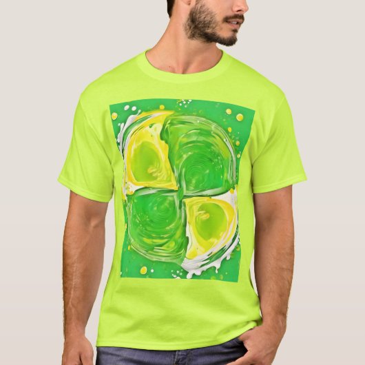T-shirt Spiral Vert Citron (Devant)