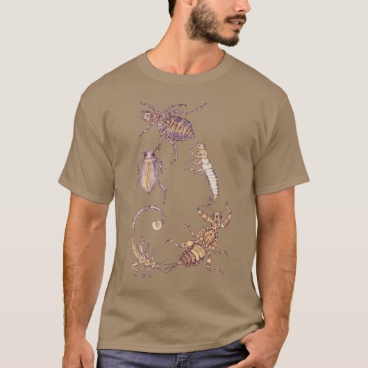 T-shirt Spirale de Fibonacci sur les bugs d'eau douce (Devant)