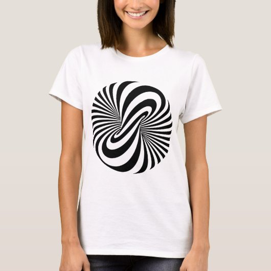T-shirt Spirale de l'illusion optique 3D (Devant)