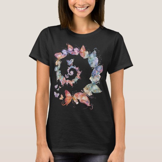 T-shirt spirale papillon (Devant)