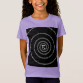 T-Shirt Spirale pour Pi en style noir (Devant)
