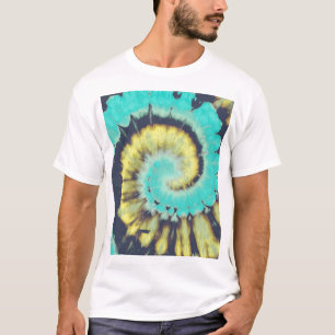 T-shirt Spirale turquoise : Grunge Hippie Texture.