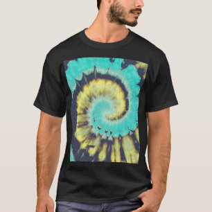 T-shirt Spirale turquoise : Grunge Hippie Texture.