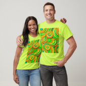 T-shirt Spirale verte et orange (Unisexe)