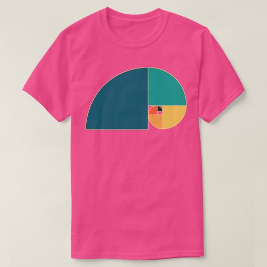 T-shirt Spirale vintage de Fibonacci (Design devant)