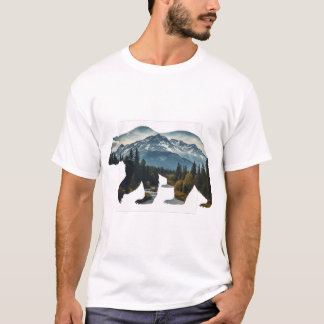 T-shirt  Spirit of the Mountains – Wildlife Landscape Illu