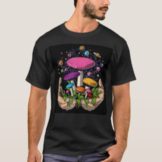 T-shirt spirituel psychédélique dans le champignon
