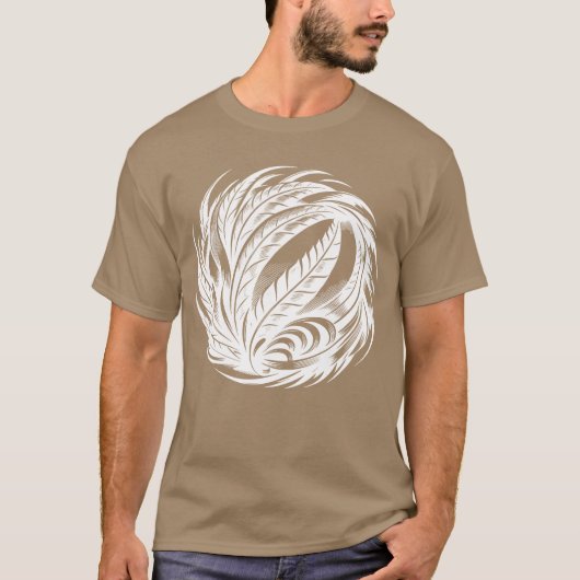 T-shirt Spirituelle Bird Feather Ball Méditation amie fill (Devant)