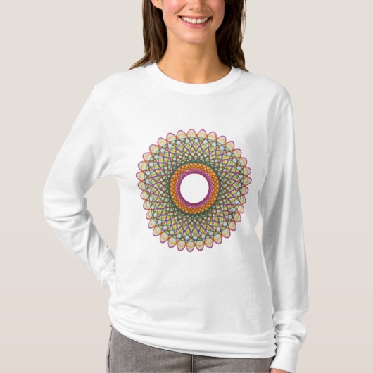 T-shirt Spirograph Pride Pattern: Pan (Devant)