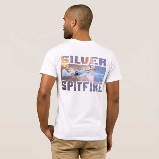 T-shirt Spitfire argenté (Dos entier)