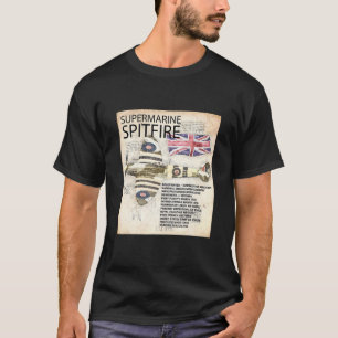 T-shirt Spitfire Avion RAF 2ÈME GUERRE MONDIALE Avion Avio