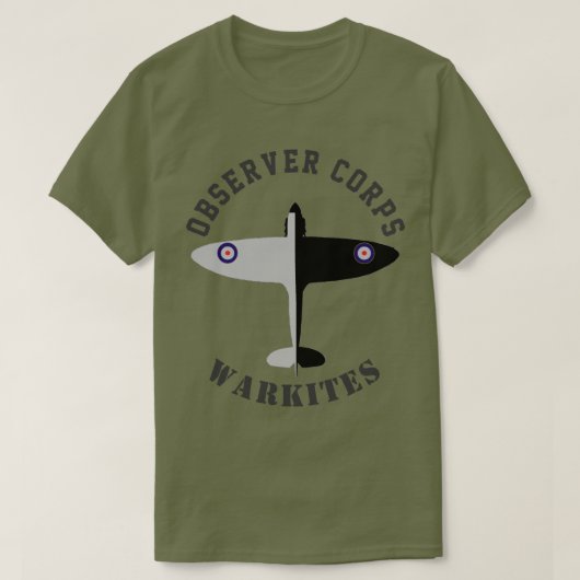 T-shirt Spitfire de corps d'observateur de Warkites (Design devant)
